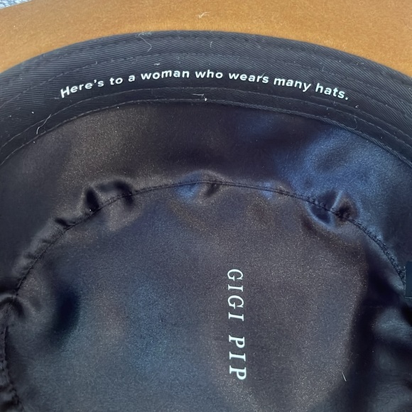 GIGI PIP Dahlia Boater Hat + Leather Band S/M - Picture 6 of 8